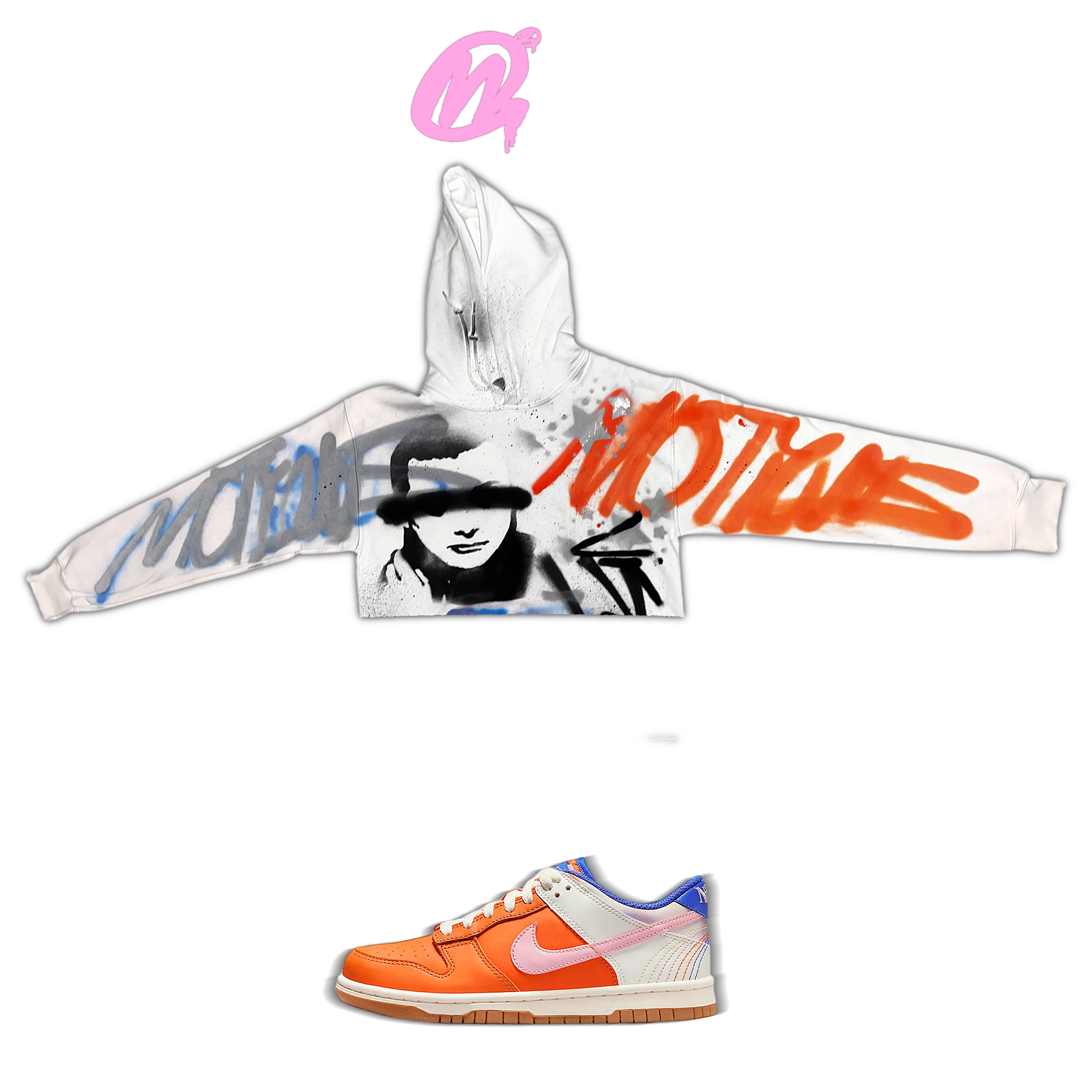 Nike Dunk SE Graffiti Hoodie Crop